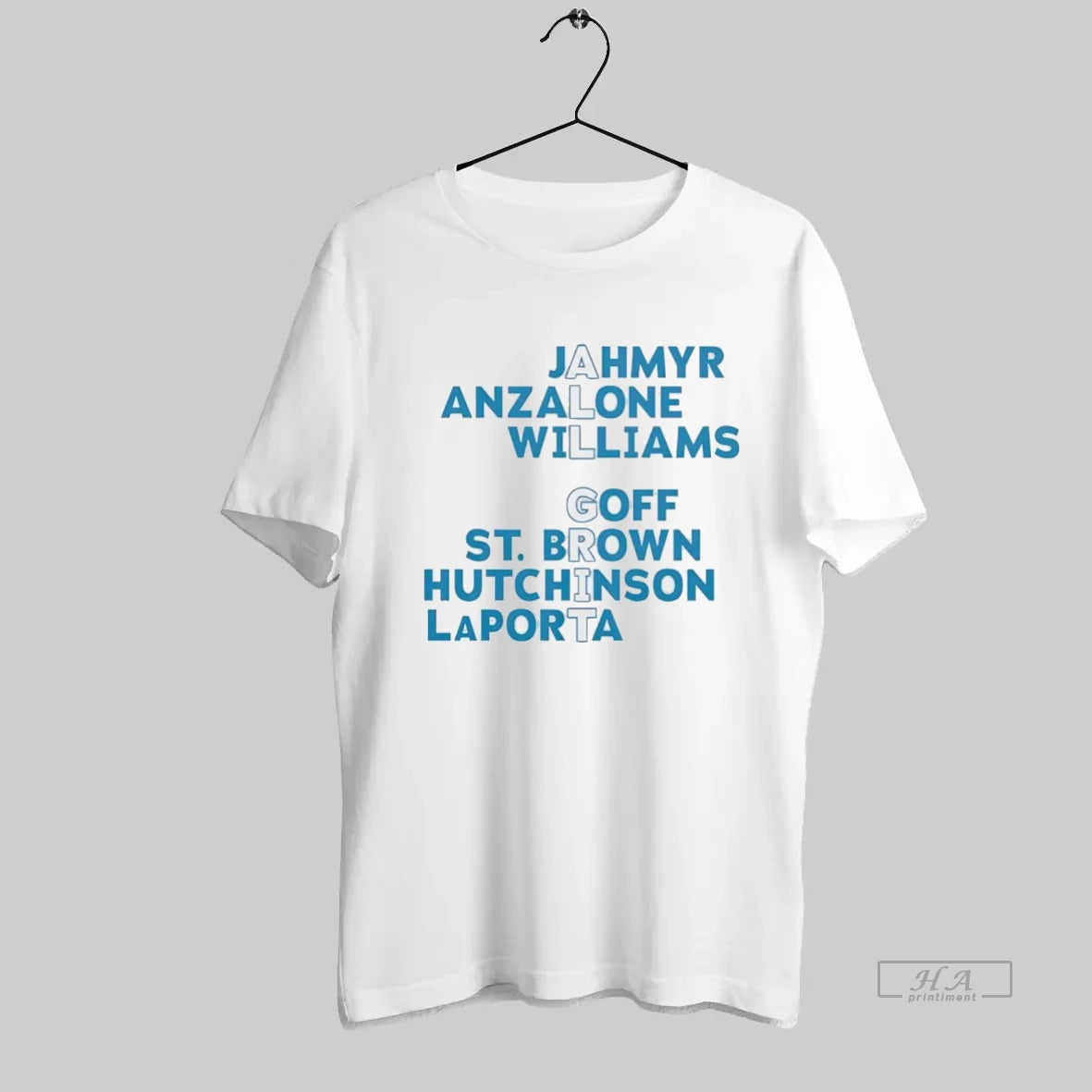 Official Detroit Lions All Grit Football Player Names - clothing by TeeHivey.com