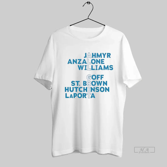 Official Detroit Lions All Grit Football Player Names - clothing by TeeHivey.com