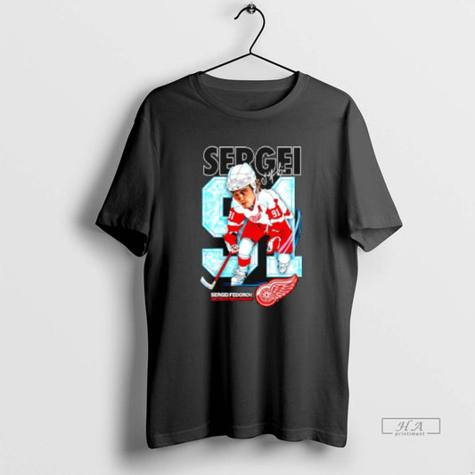 Official Detroit Red Wings Fedorov 91 Forever Ice Cartoon - clothing by TeeHivey.com