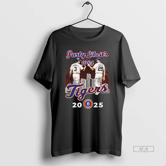 Official Detroit Tigers Trammell And Skubal 2025 Party Like Its 1984 - clothing by TeeHivey.com