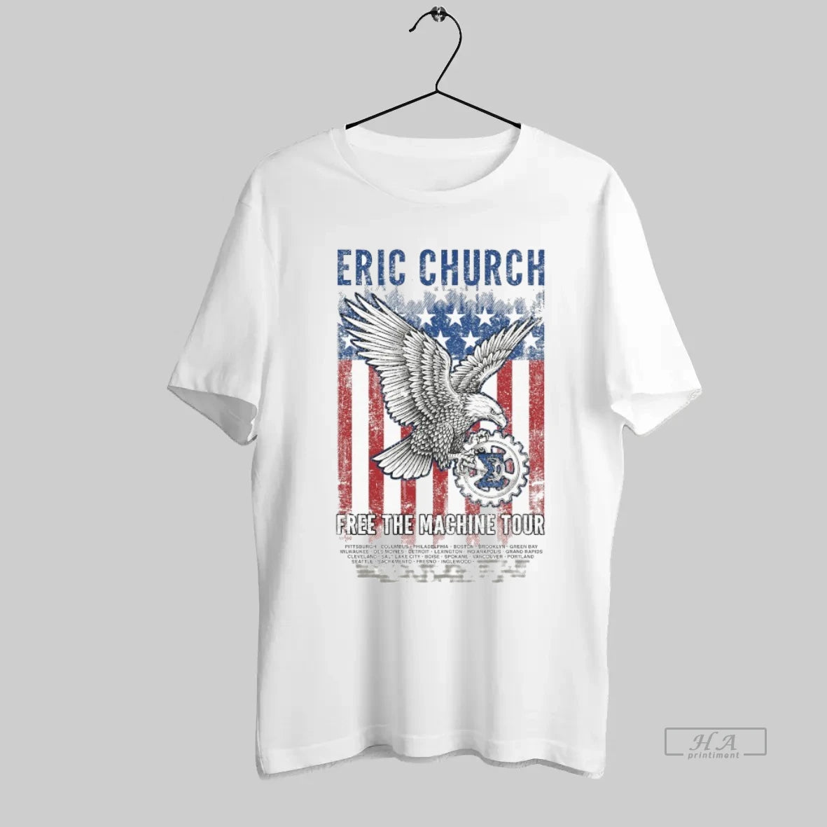 Official Eric Church Free The Machine Tour 2025 Eagle - clothing by TeeHivey.com