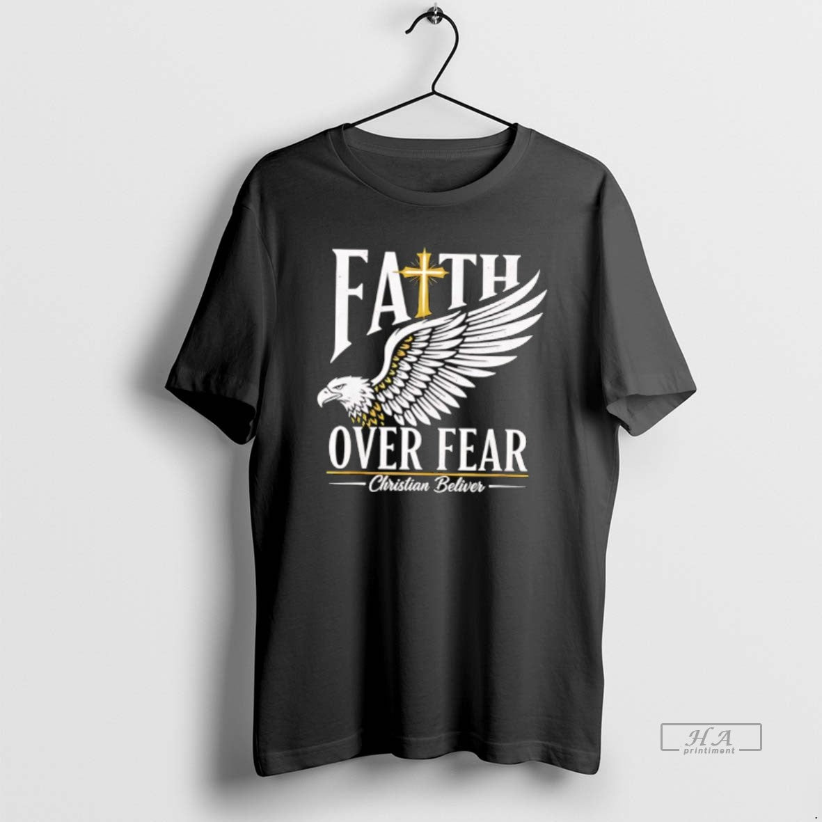 Official Faith Over Fear Christian Believer Inspirational Graphic - clothing by TeeHivey.com