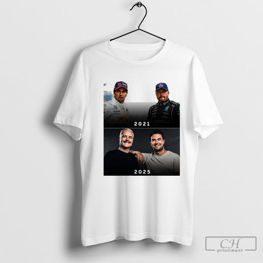 Official Formula 1 Drivers Sergio Perez And Valtteri Bottas In 2021 And 2025 Poster Sweater