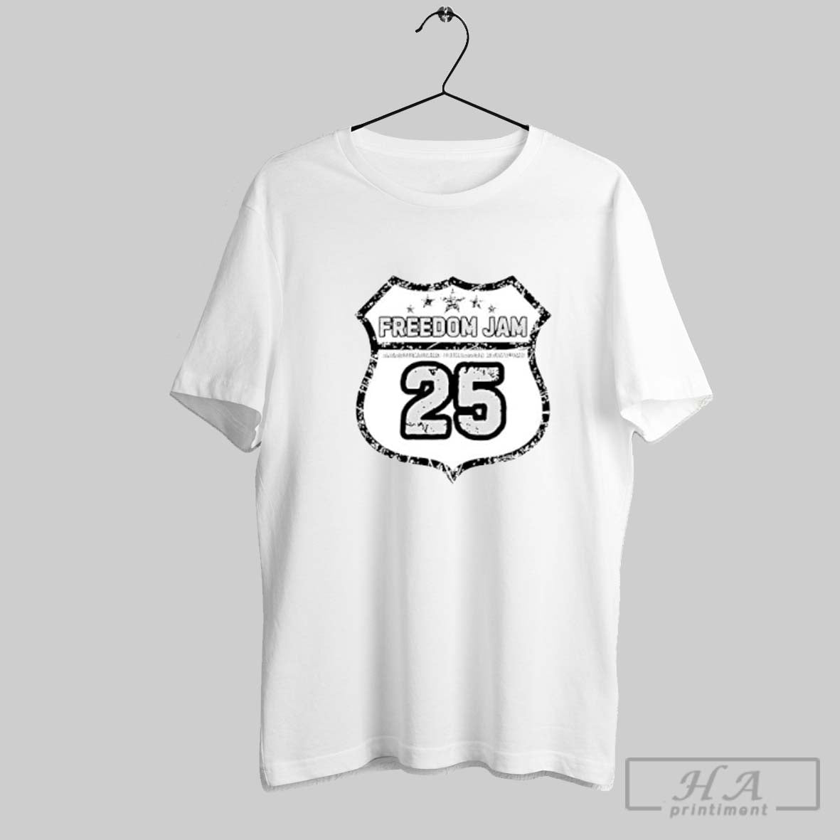 Official Freedom Jam 25 Distressed Shield Posters White - clothing by TeeHivey.com