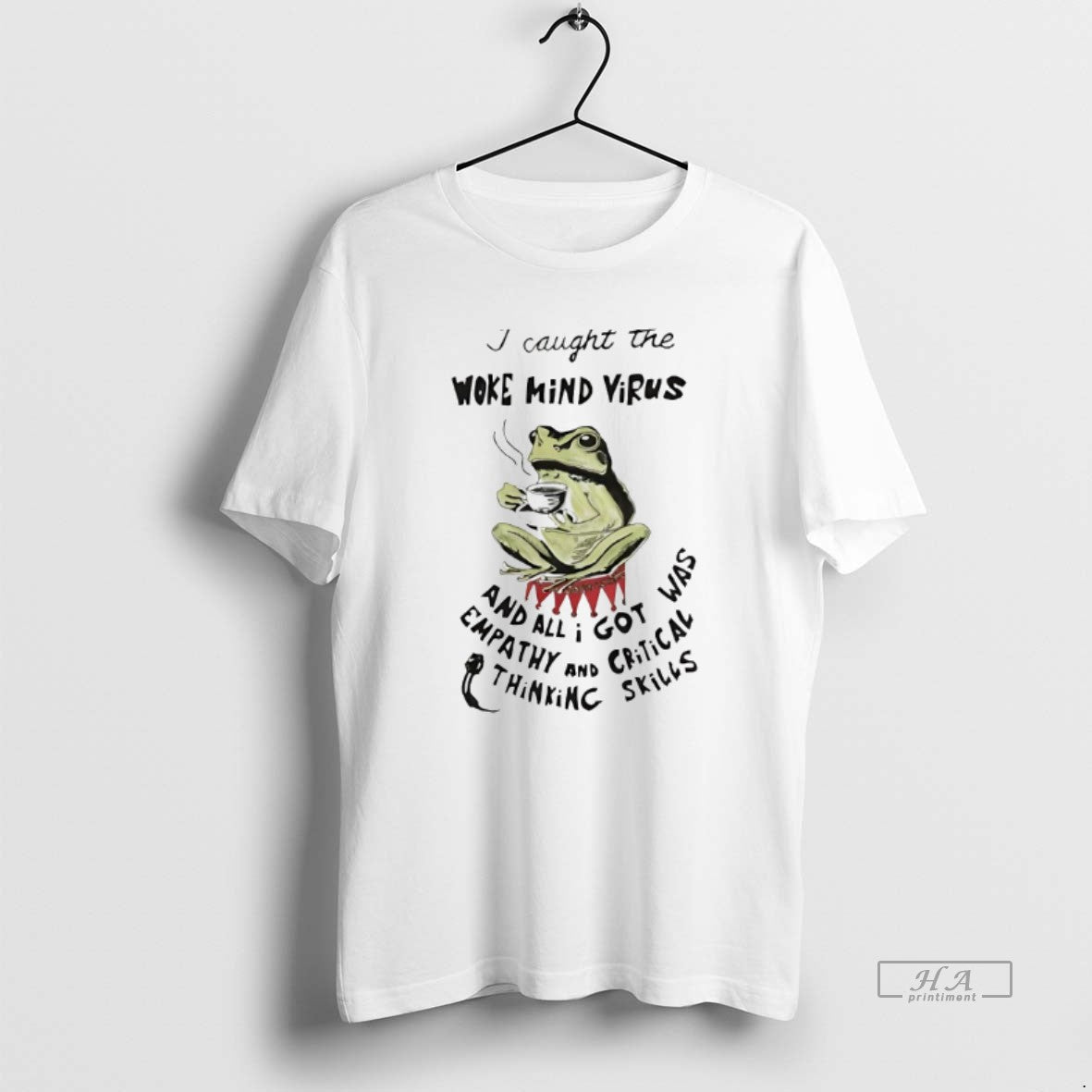 Official Frog I Caught The Woke Mind Virus - clothing by TeeHivey.com