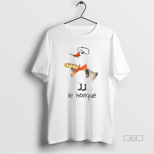 Official Funny French Goose Le Honque - clothing by TeeHivey.com