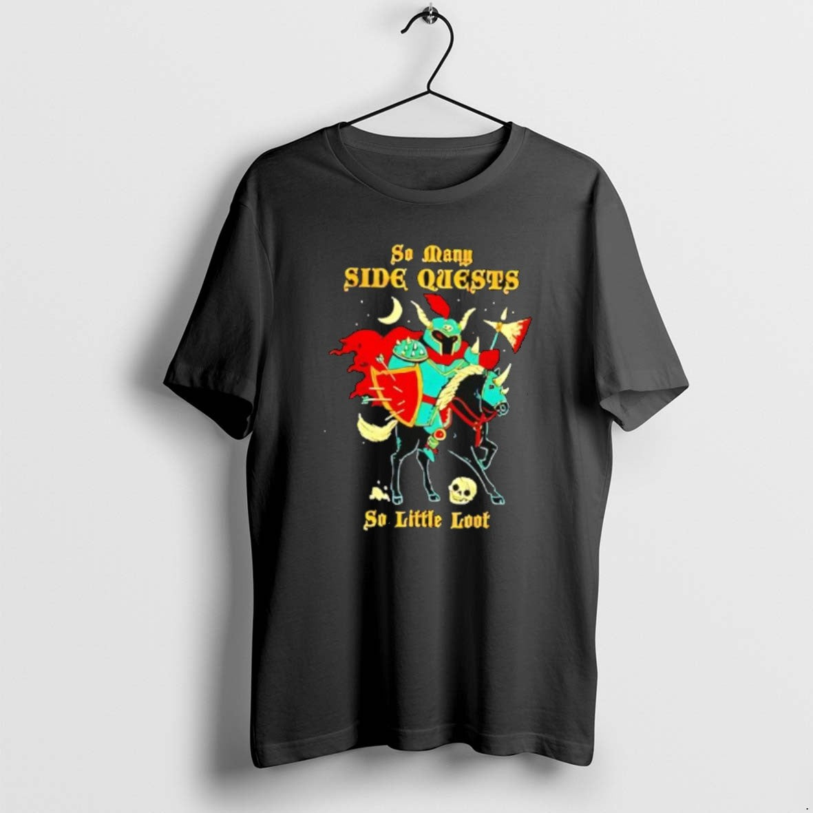 Official Funny So Many Side Quests So Little Loot Graphic - clothing by TeeHivey.com
