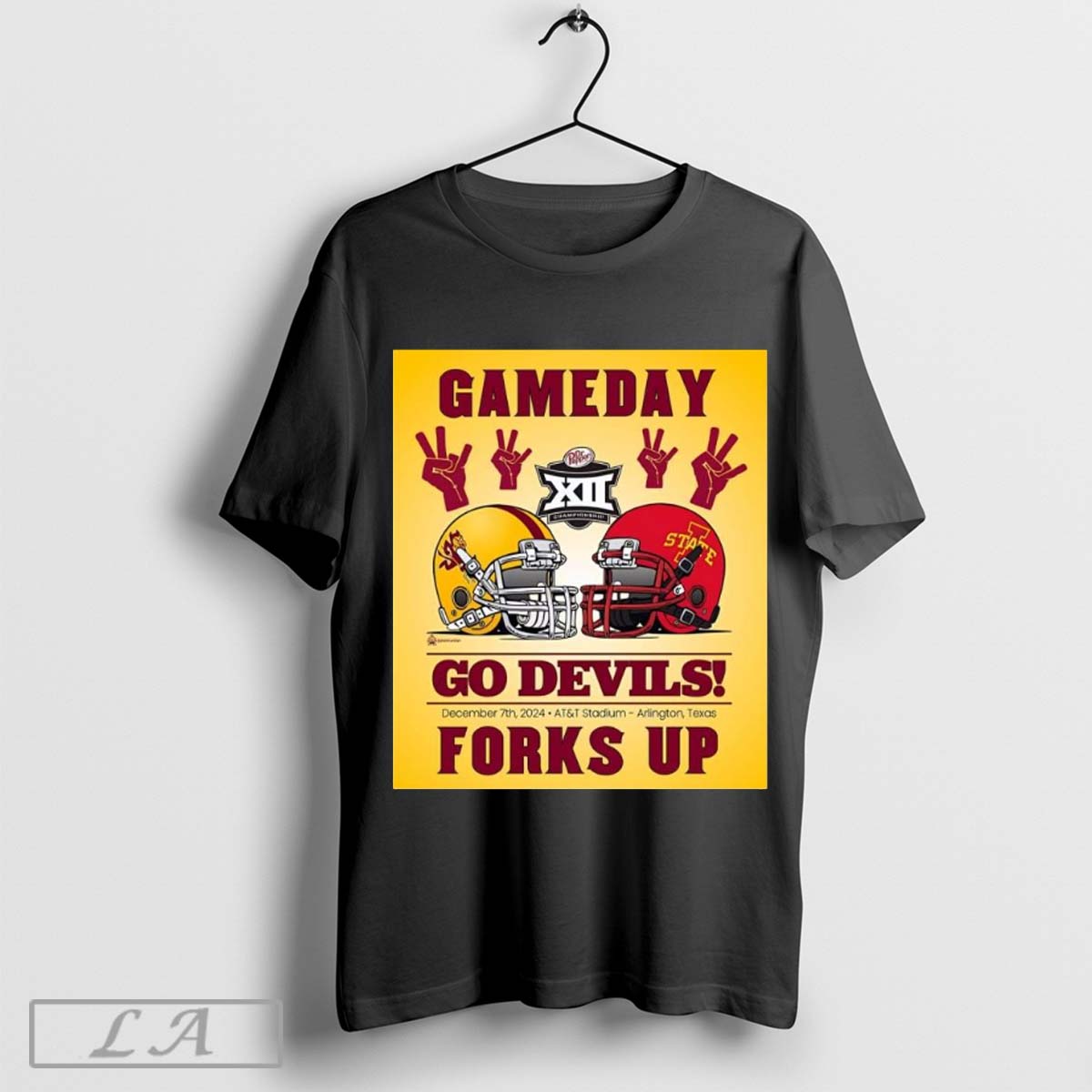 Official Gameday Dr Pepper Xii Championship Go Devils Forks Up Iowa State Vs Arizona State Poster - clothing by TeeHivey.com