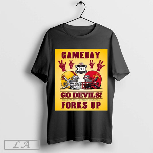 Official Gameday Dr Pepper Xii Championship Go Devils Forks Up Iowa State Vs Arizona State Poster - clothing by TeeHivey.com