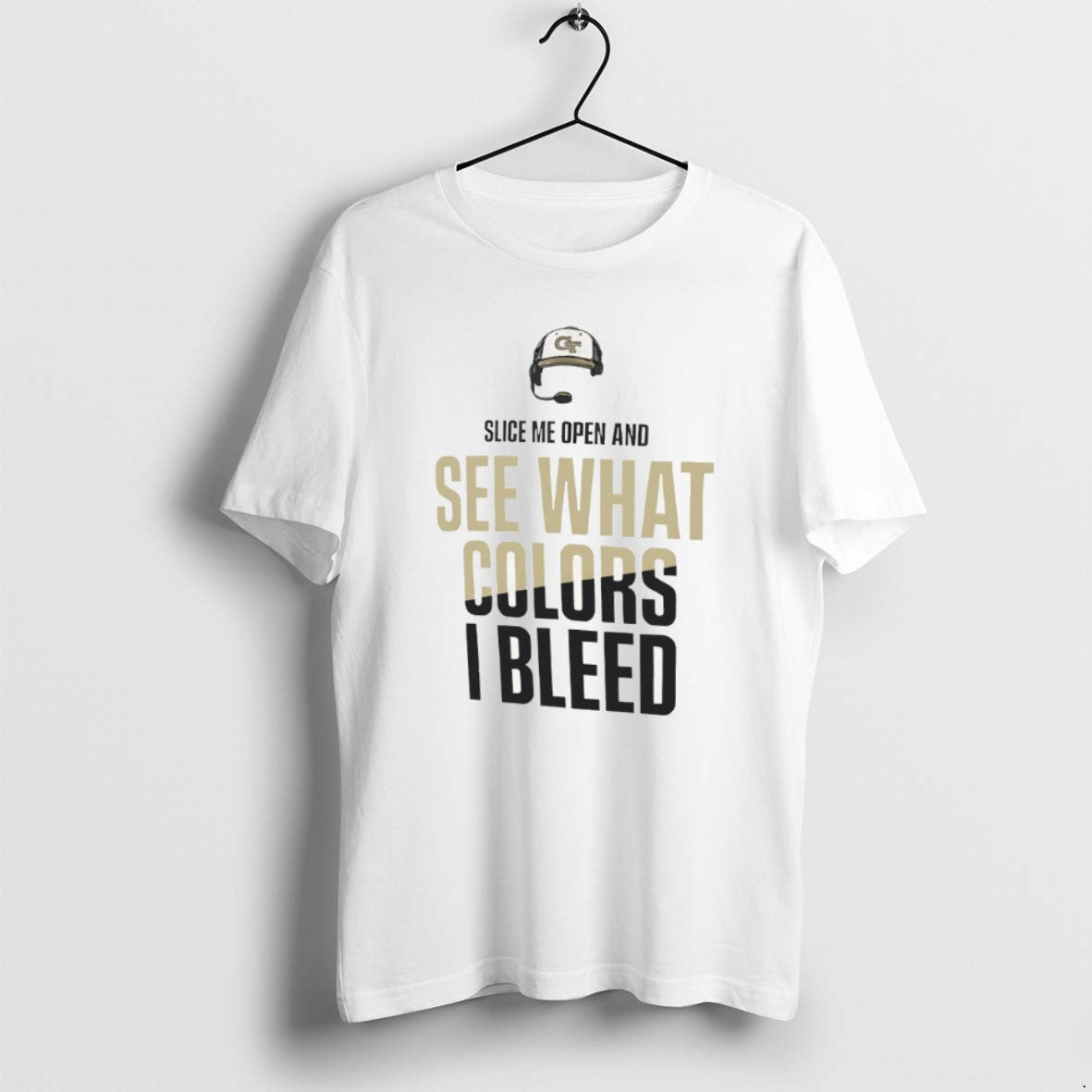 Official Georgia Tech Yellow Jackets Football Slice Me Open And See What Colors I Bleed - clothing by TeeHivey.com
