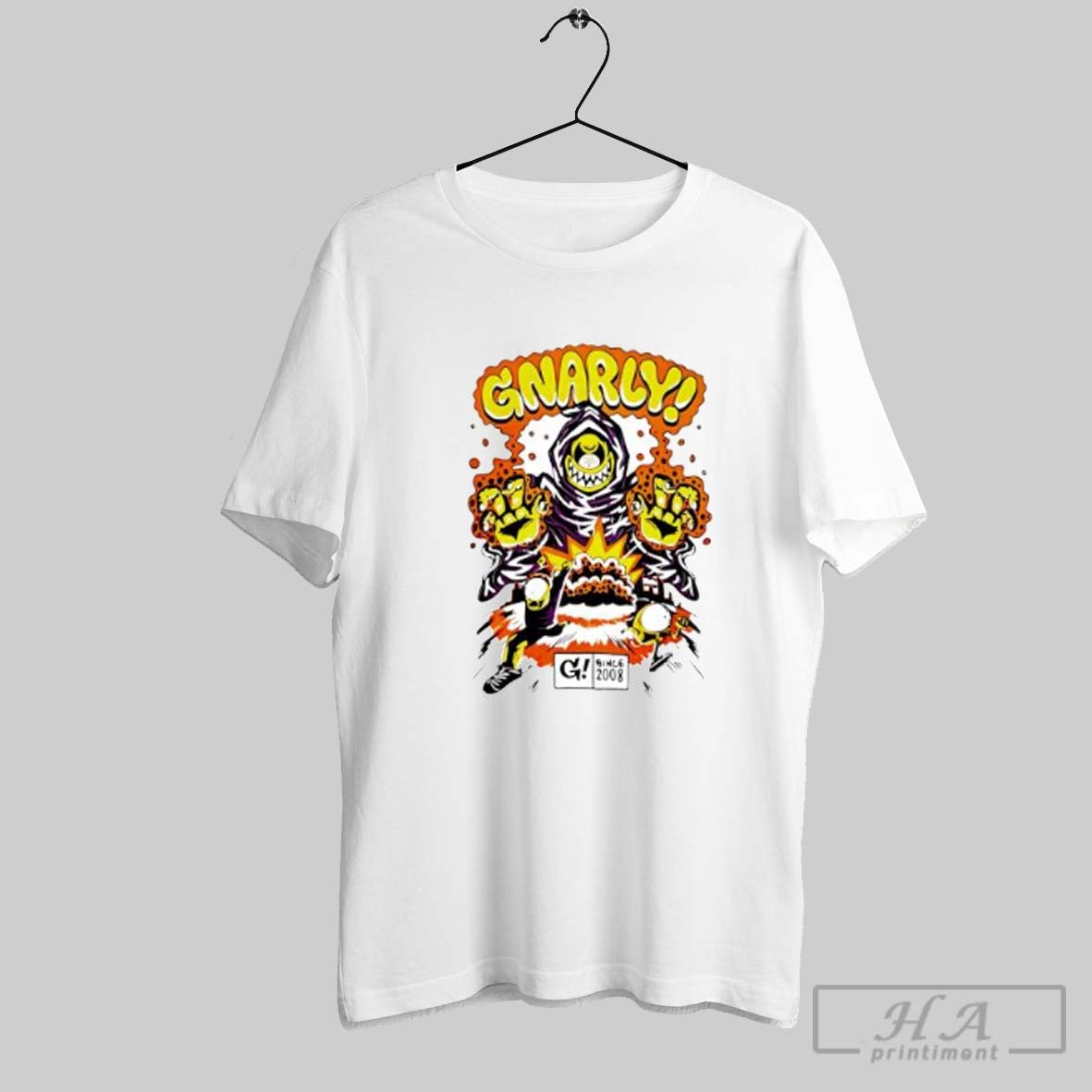 Official Gnarly Since 2008 Monster Character Streetwear Posters White - clothing by TeeHivey.com