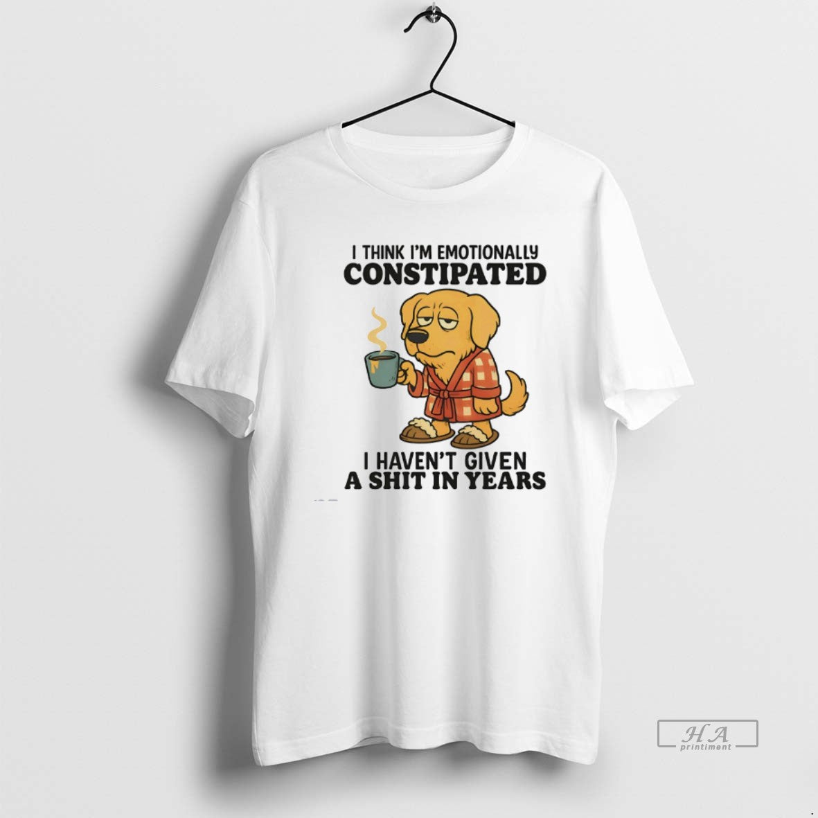 Official Golden Retriever I Think Im Emotionally Constipated I Havent Given A Shit In Years - clothing by TeeHivey.com