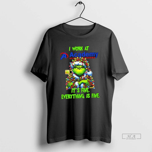 Official Grinch Christmas Tree I Work At Academy Sports Outdoors Its Fine Everything Is Fine - clothing by TeeHivey.com