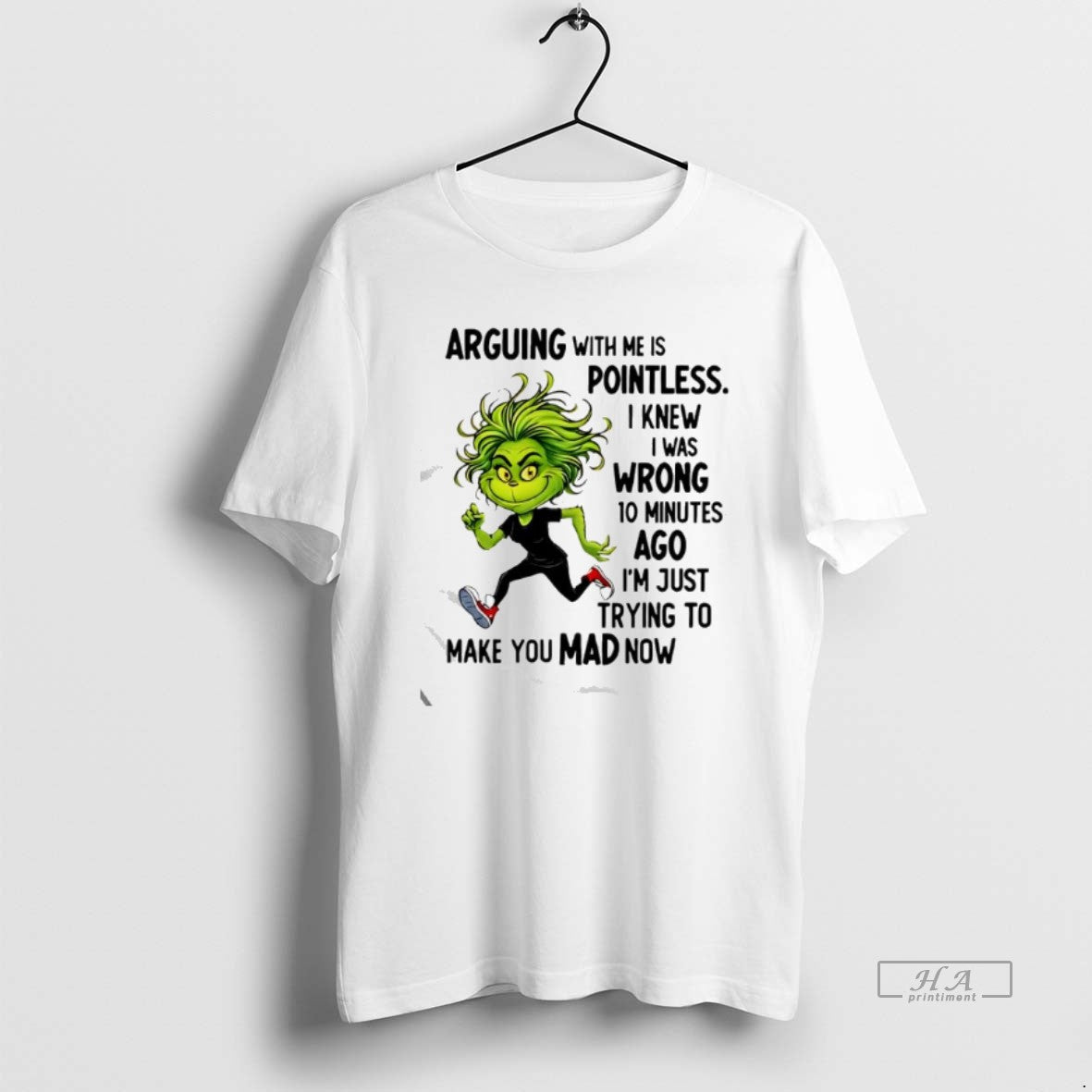Official Grinch Arguing With Me Is Pointless I Knew I Was Wrong - clothing by TeeHivey.com