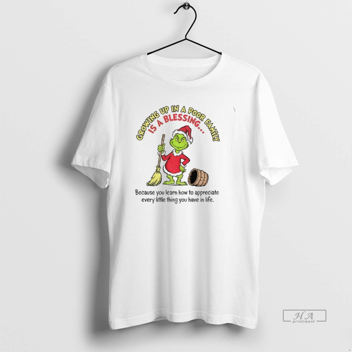 Official Grinch Growing Up In A Poor Family Is A Blessing Because You Learn How - clothing by TeeHivey.com