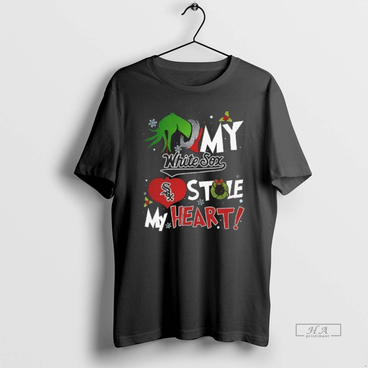 Official Grinch Hand My Chicago White Sox Stole My Heart Christmas - clothing by TeeHivey.com