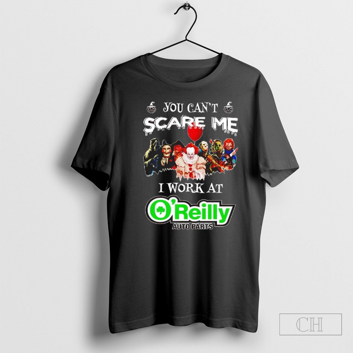 Official Horror Halloween You Cant Scare Me I Work At Oreilly Sweater