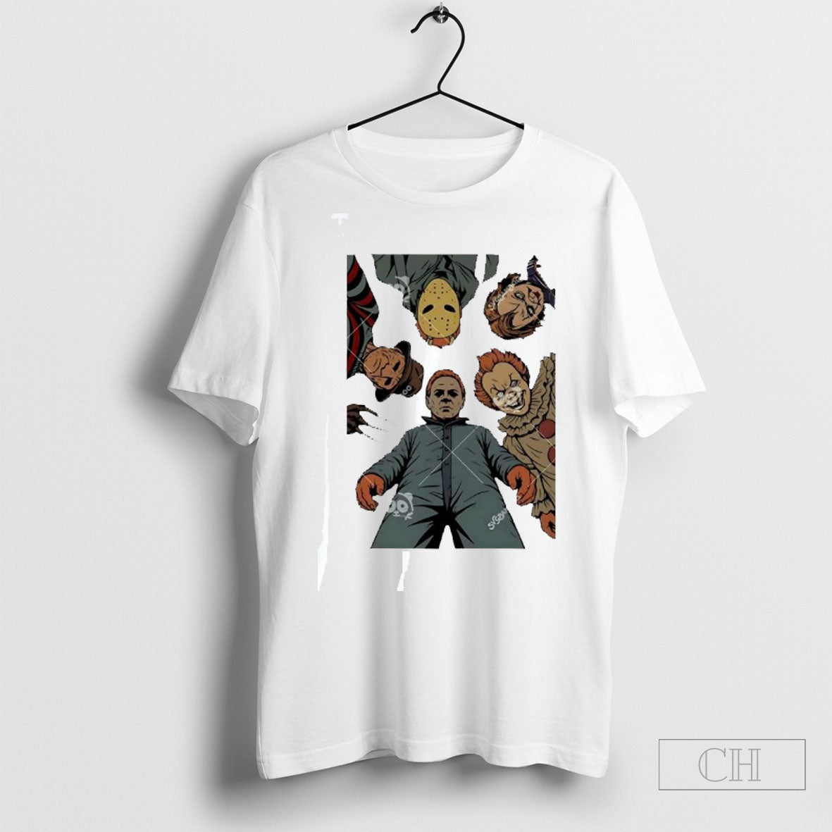 Official Horror Movie Characters Circle Halloween Sweater
