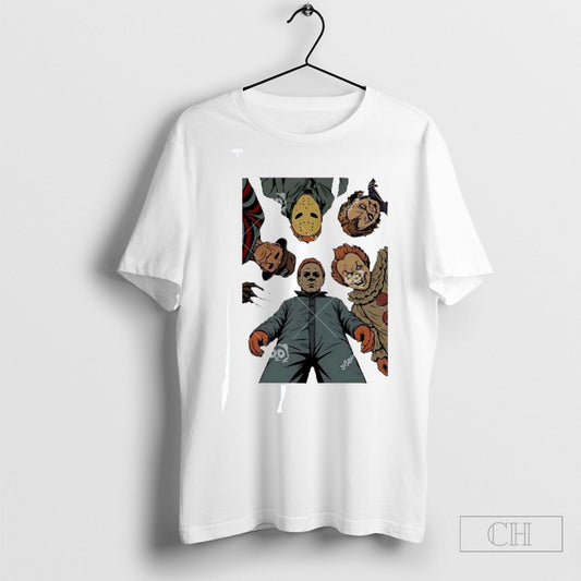 Official Horror Movie Characters Circle Halloween Sweater