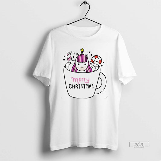 Official Hot Cocoa Unicorn Merry Christmas White - clothing by TeeHivey.com