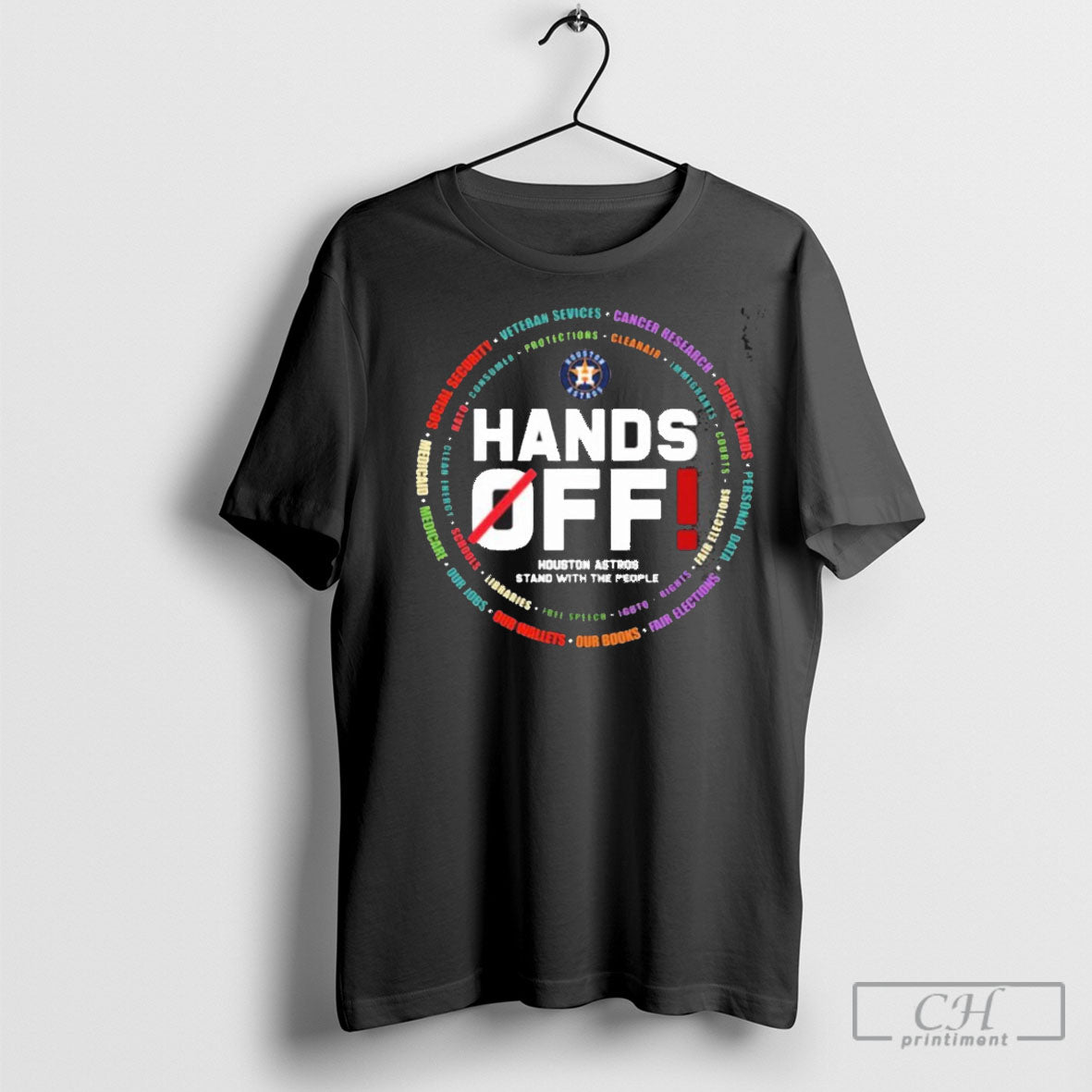 Official Houston Astros Logo Hands Off Seattle Mariners Stand With The People Shirt Sweater Tee