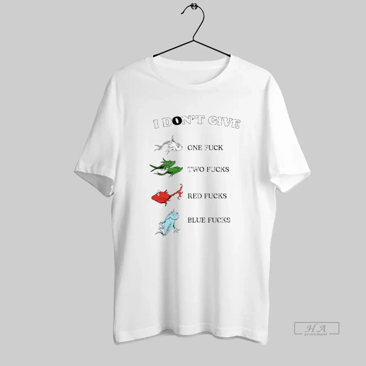 Official I Dont Give Fish One Fuck Two Fucks Red Fuck Blue Fuck - clothing by TeeHivey.com