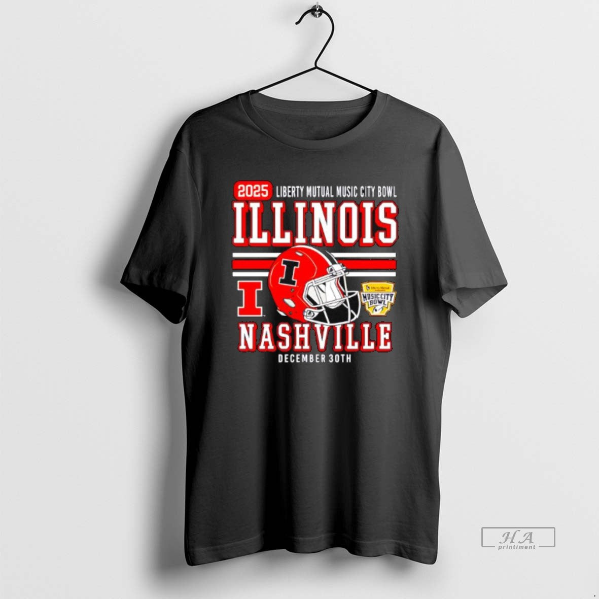 Official Illinois Football 2025 Liberty Mutual Music City Bowl Dec 30th - clothing by TeeHivey.com