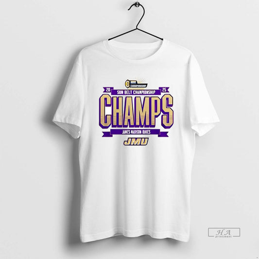 Official Jmu Football 2025 Sun Belt Championship 2 Sided - clothing by TeeHivey.com
