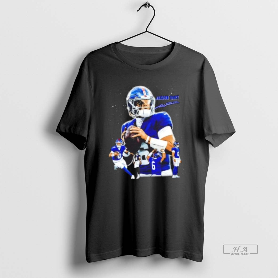 Official Jaxson Dart Aura New York Giants Football Signature - clothing by TeeHivey.com