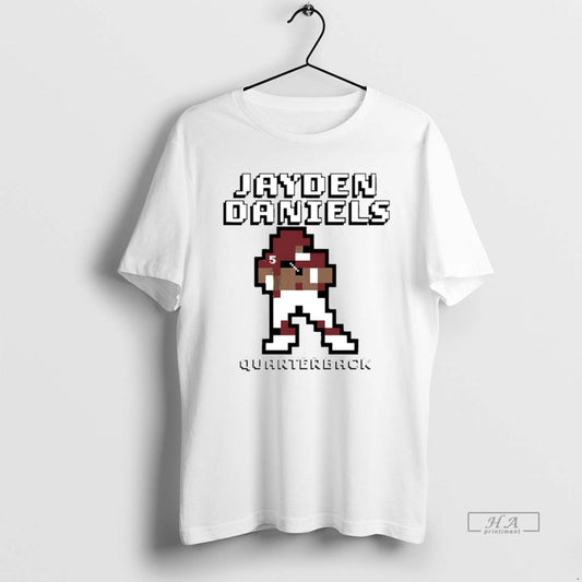 Official Jayden Daniels Quarterback Baller Pixel Commanders - clothing by TeeHivey.com