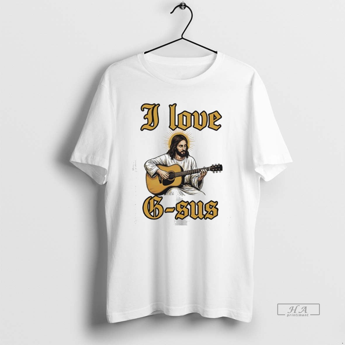 Official Jesus Playing Guitar I Love G Sus - clothing by TeeHivey.com