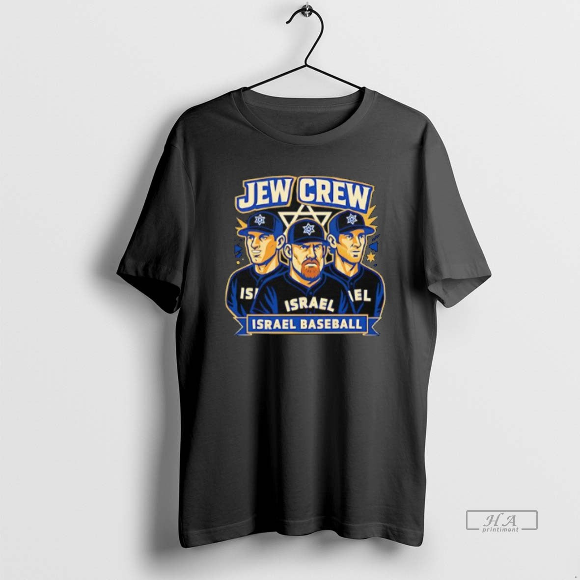 Official Jew Crew Israel Baseball Team Graphic - clothing by TeeHivey.com