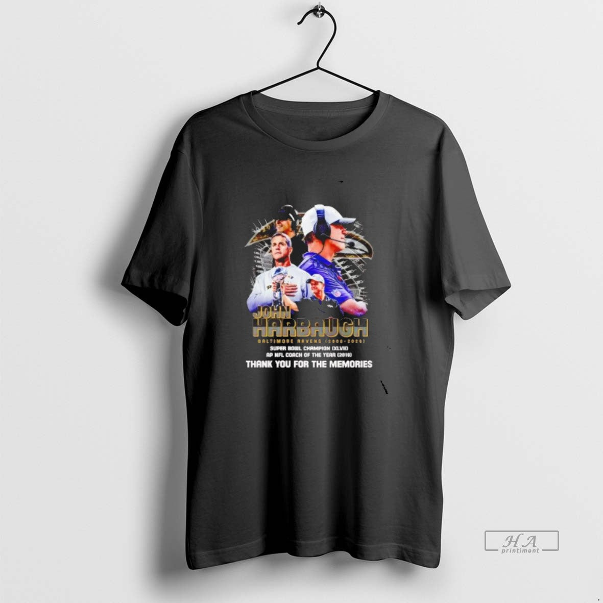 Official John Harbaugh 2008 2026 Ravens Thank You For The Memories - clothing by TeeHivey.com