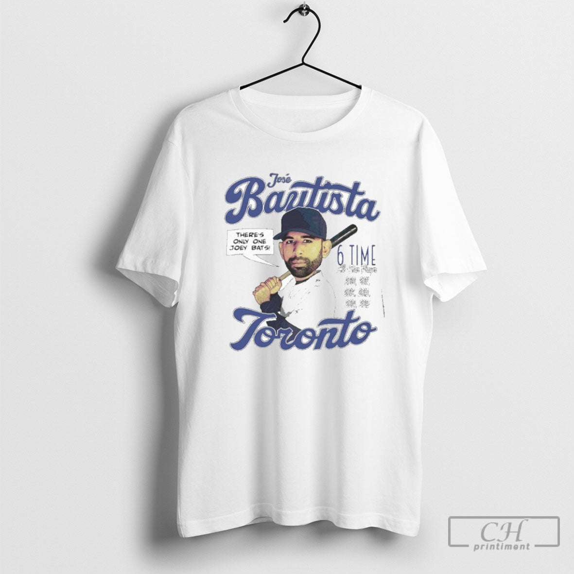 Official Jose Bautista Toronto Blue Jays Comic 6 Time All Star Player Shirt Sweater Tee