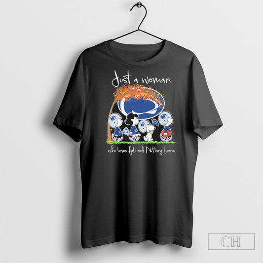 Official Just A Woman Who Loves Fall And Penn State Nittany Lions X The Peanuts