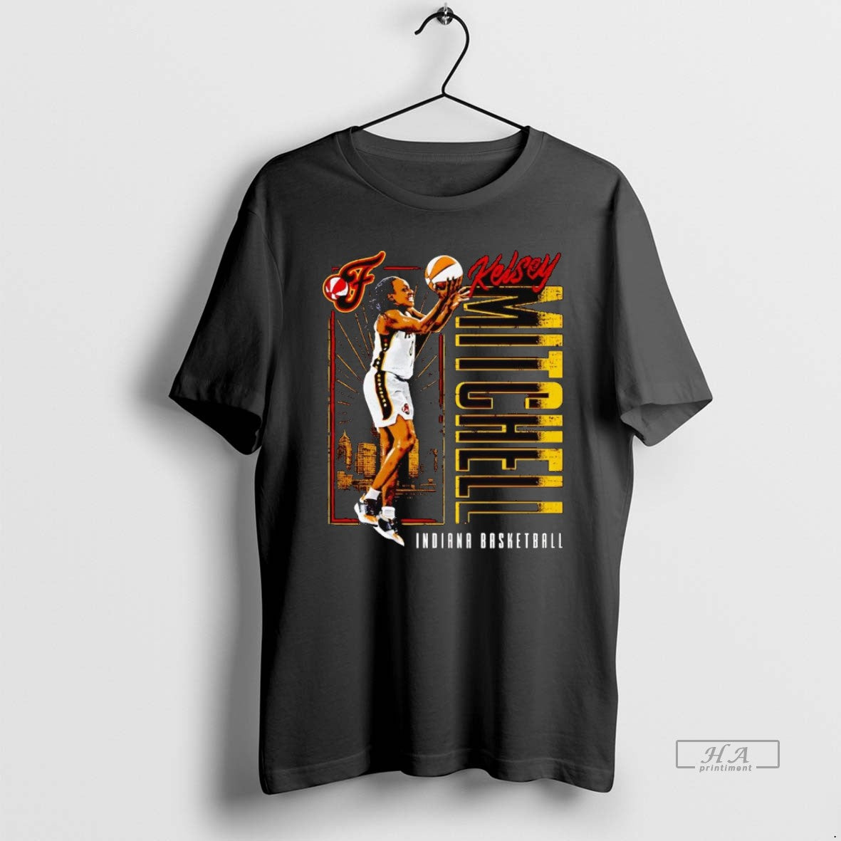Official Kelsey Mitchell Vertical Jump Skyline Indiana Fever - clothing by TeeHivey.com