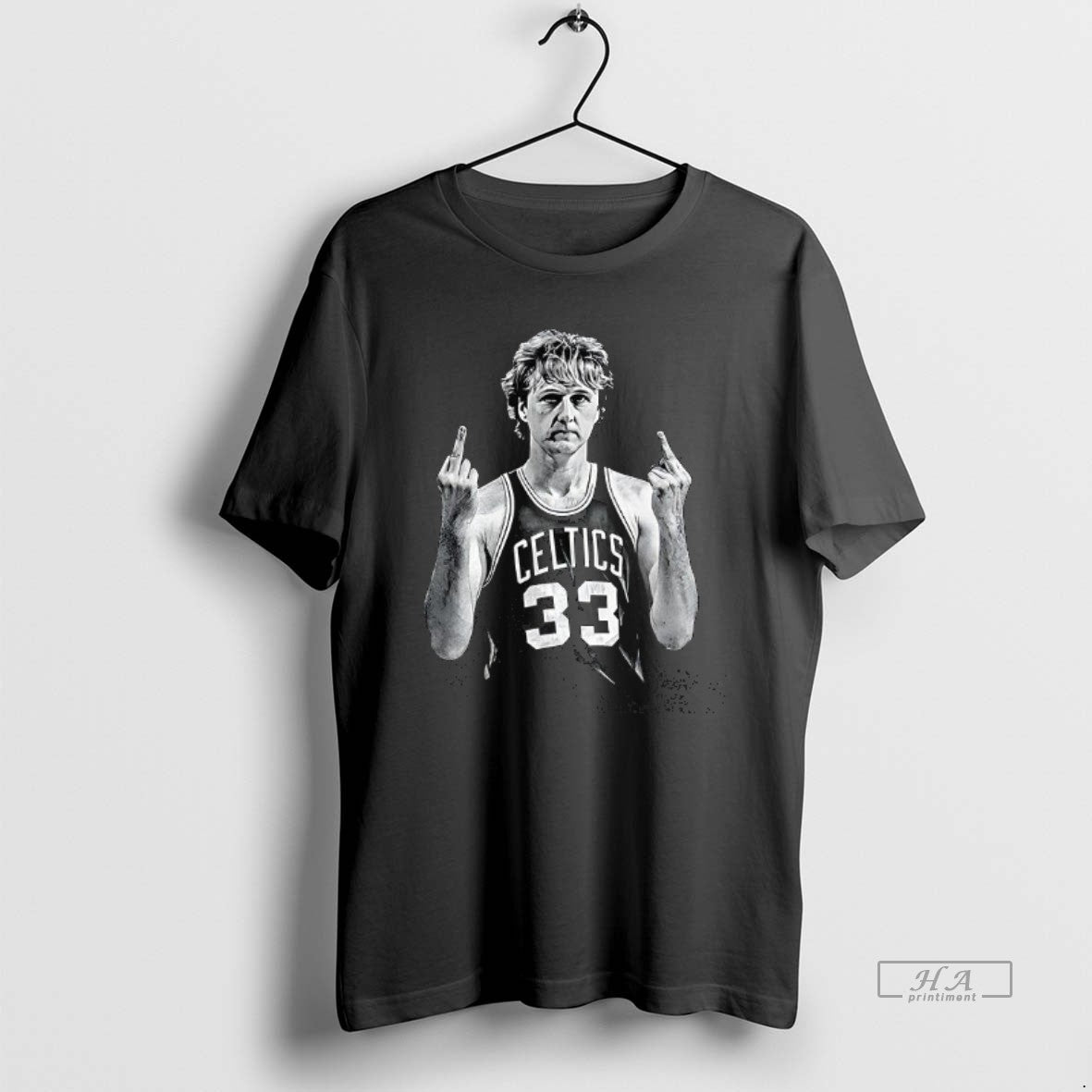 Official Larry Bird Middle Finger Meme - clothing by TeeHivey.com