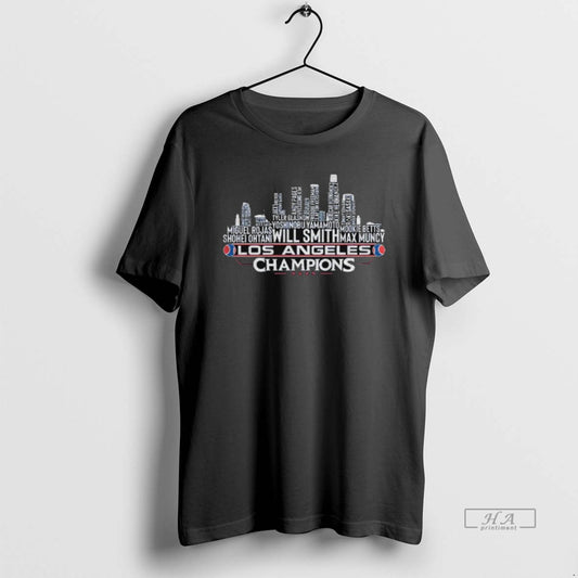 Official Los Angeles Baseball World Champions Team Series 2025 La City Skyline Mlb - clothing by TeeHivey.com