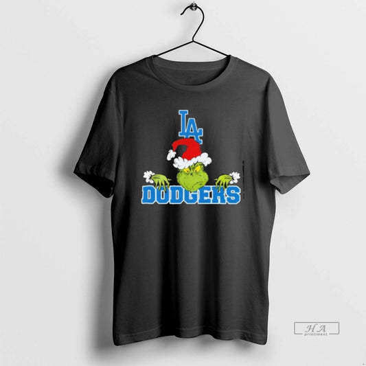 Official Los Angeles Dodgers Logo Baseball Grinch Christmas 2025 T Men - clothing by TeeHivey.com