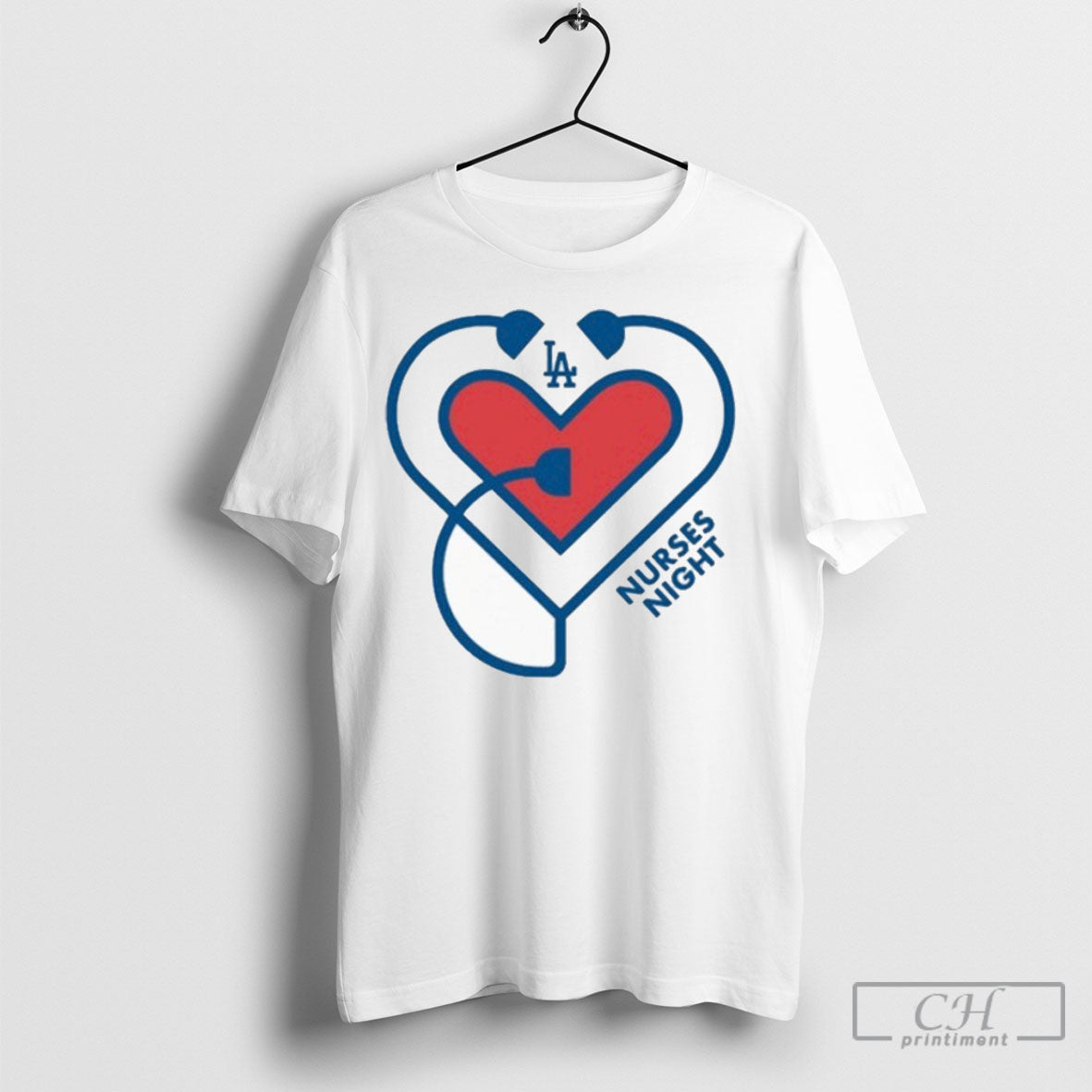 Official Los Angeles Dodgers Nurses Night Heart Sweater