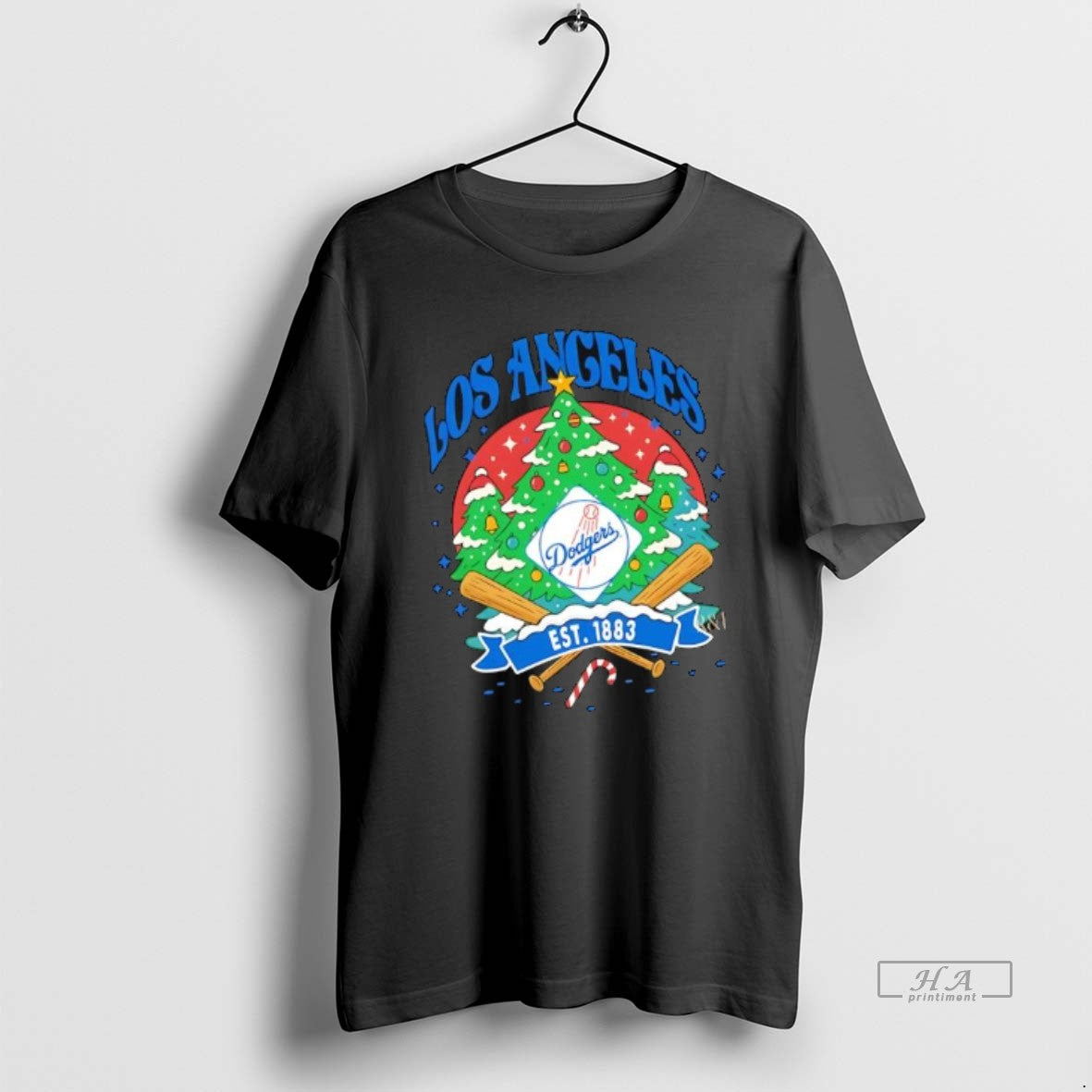 Official Los Angeles Dodgers Ugly Christmas Tree Motif Est 1883 Logo - clothing by TeeHivey.com