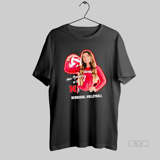 Official Maisie Boesiger Portrait Nebraska Volleyball - clothing by TeeHivey.com