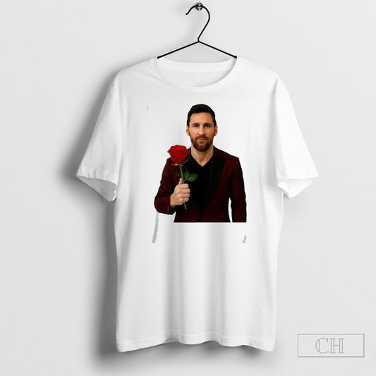 Official Messi Red Suit Rose Portrait Sweater
