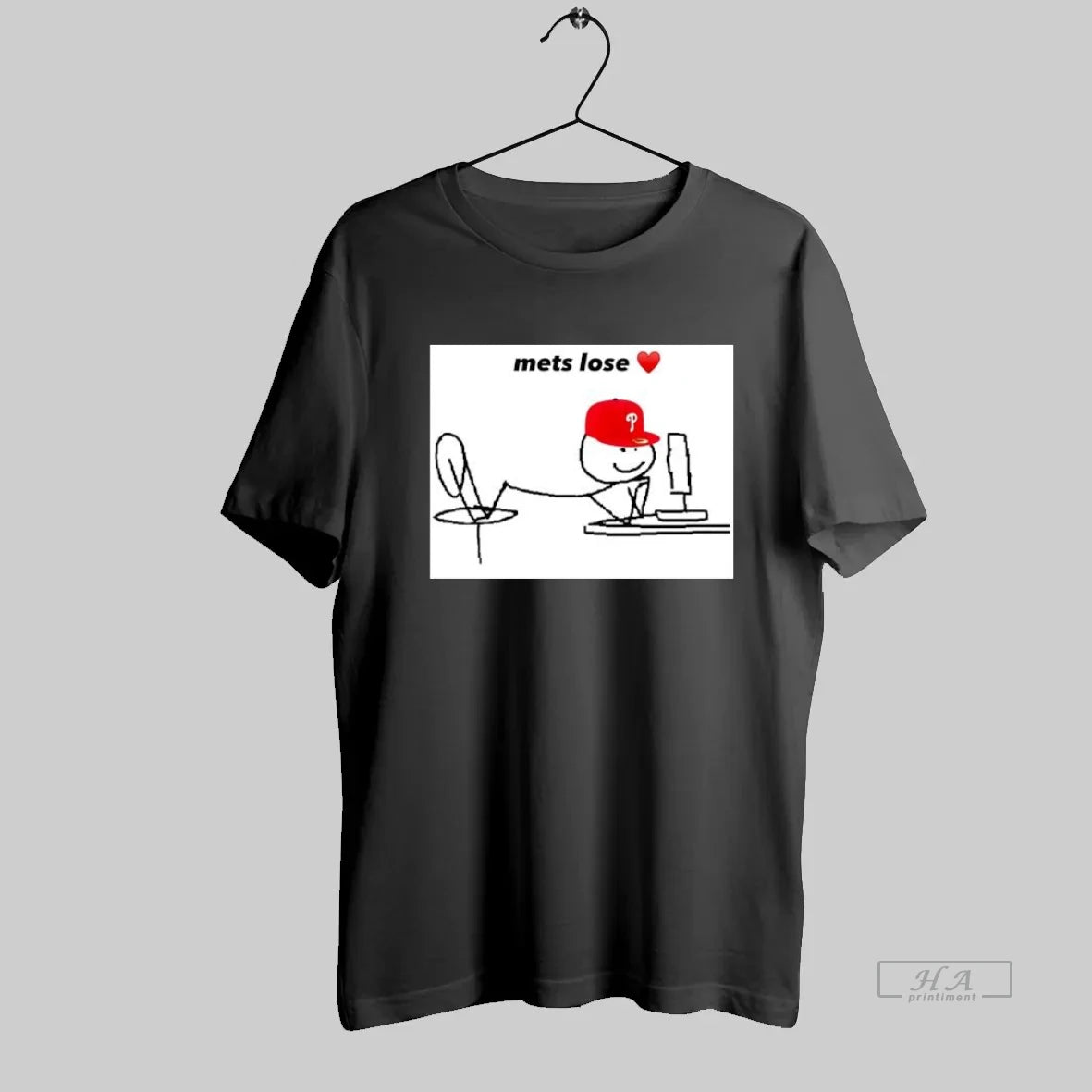 Official Mets Lose A Stick Figure With Red Cap - clothing by TeeHivey.com
