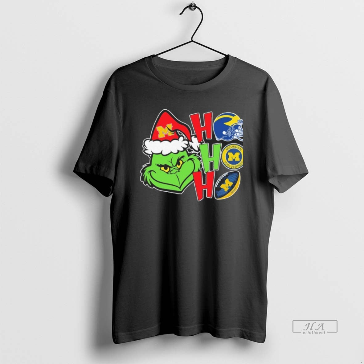Official Michigan Grinch Ho Ho Ho Football - clothing by TeeHivey.com