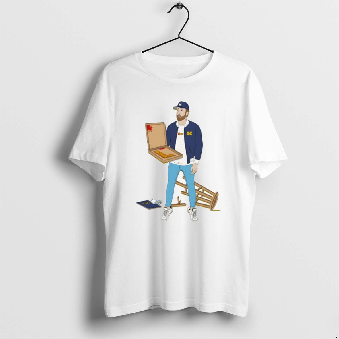 Official Michigan Wolverines Football Holding Pizza Meme - clothing by TeeHivey.com