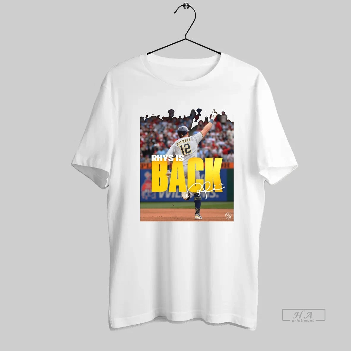 Official Milwaukee Brewers Baseball Rhys Hoskins Rhys Is Back Signature - clothing by TeeHivey.com