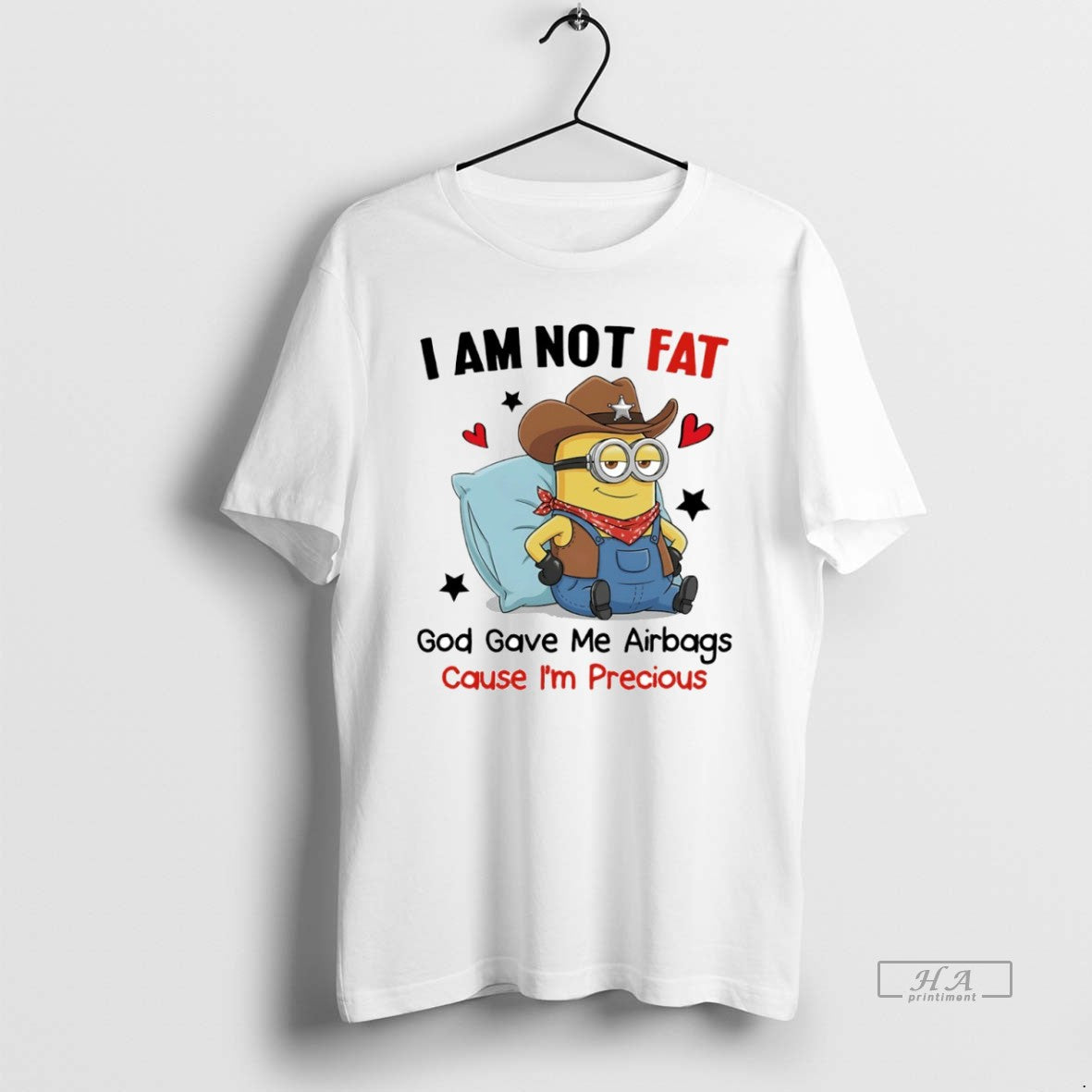 Official Minion I Am Not Fat God Gave Me Airbags Cause Im Precious Circle - clothing by TeeHivey.com