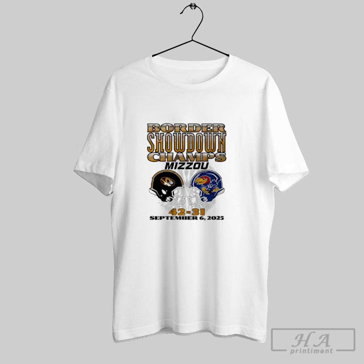 Official Missouri Tigers Vs Kansas Jayhawks Football Border Showdown Champs 2025 - clothing by TeeHivey.com