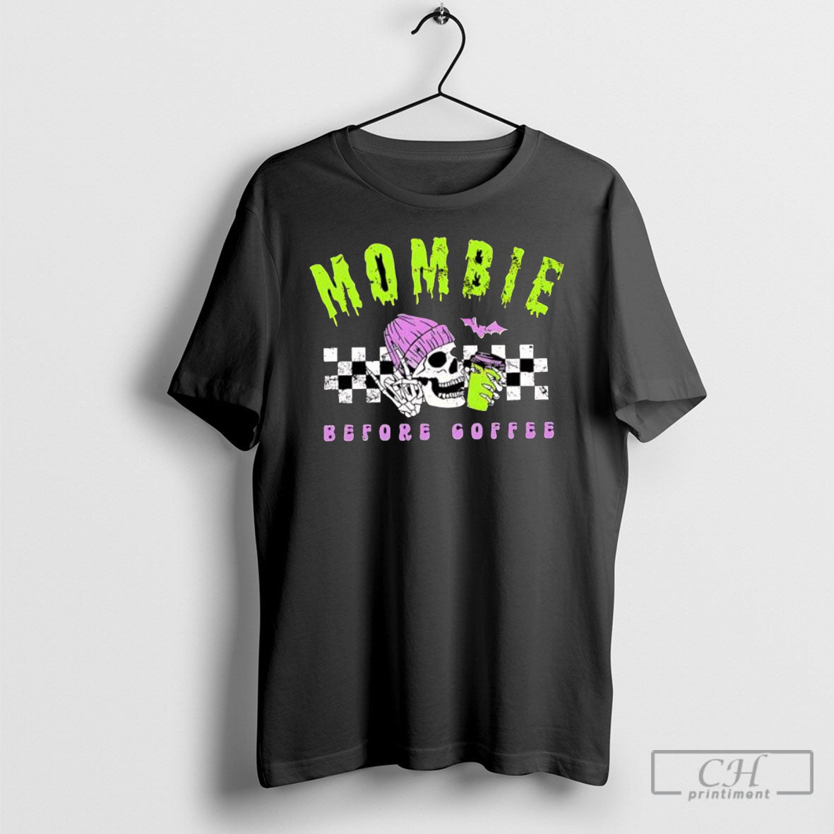 Official Mombie Before Coffee Spooky Mama Halloween Sweater